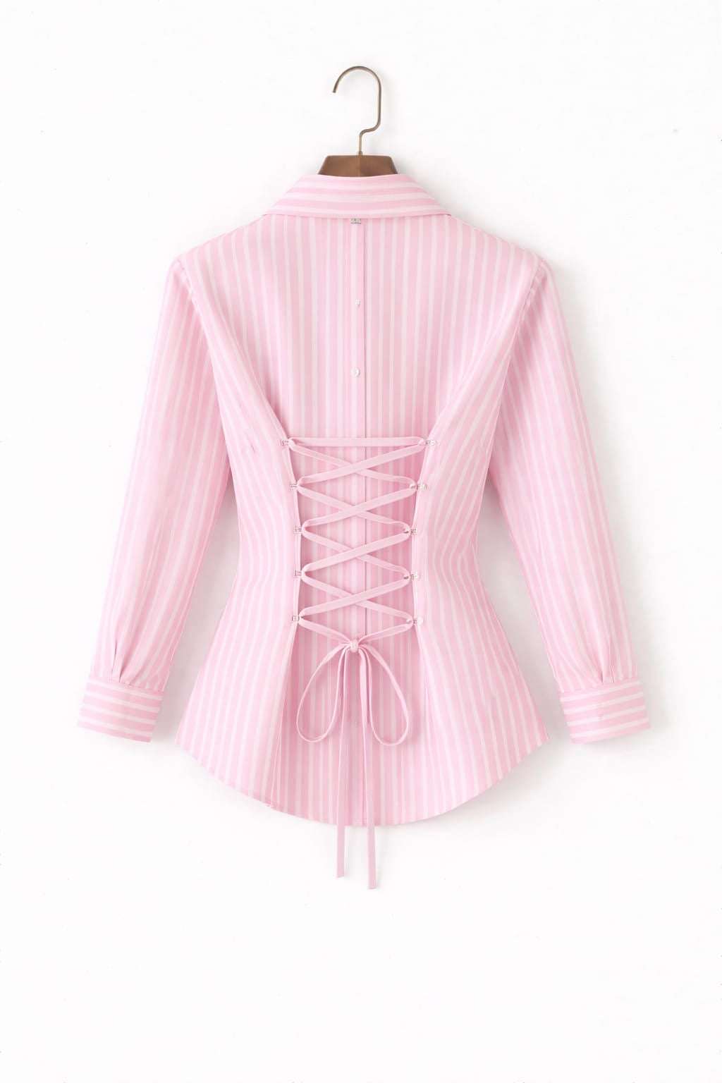 Pink Lining Fitted Button Down Shirt