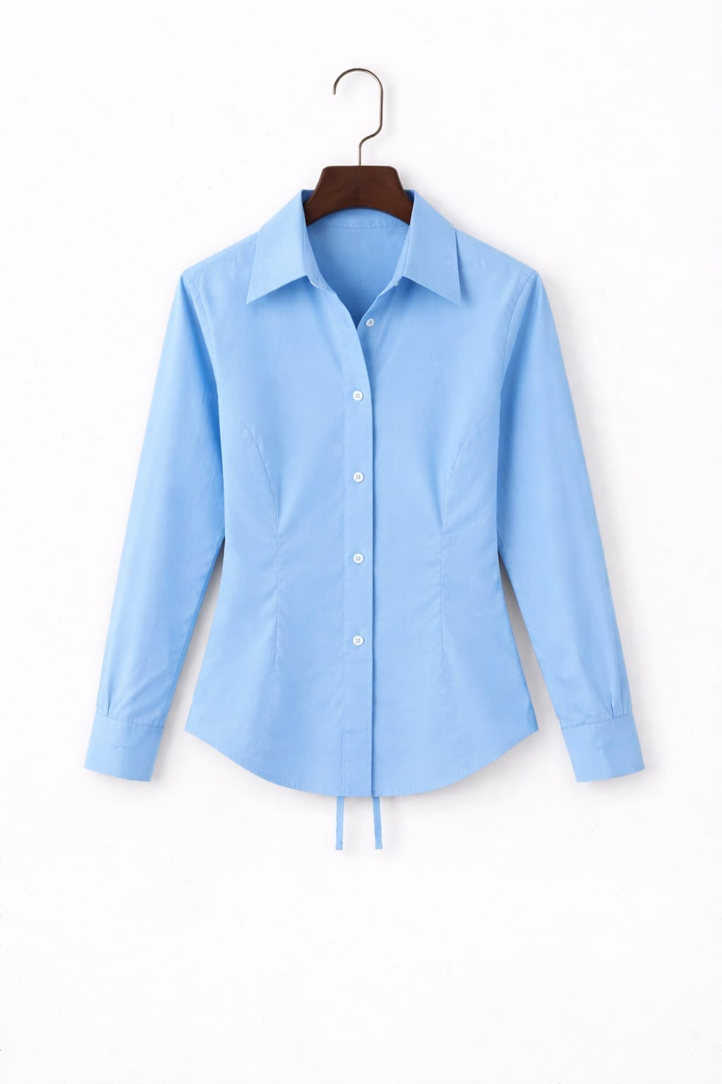 Sky Blue Fitted Button Down Shirt