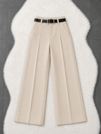 Beige Formal Pants