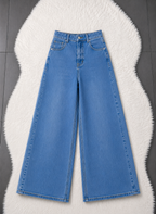 Mid Blue Wide Leg Jeans