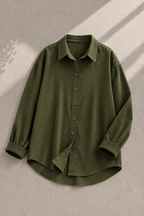 Olive-Green Button Down Shirt
