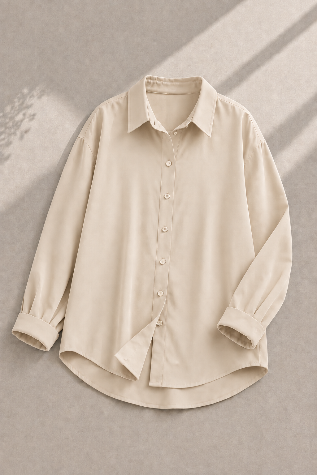 Beige Button Down Shirt