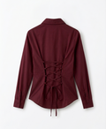 Maroon Fitted Button Down Shirt