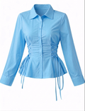 Corset Fit Shirt-Sky Blue