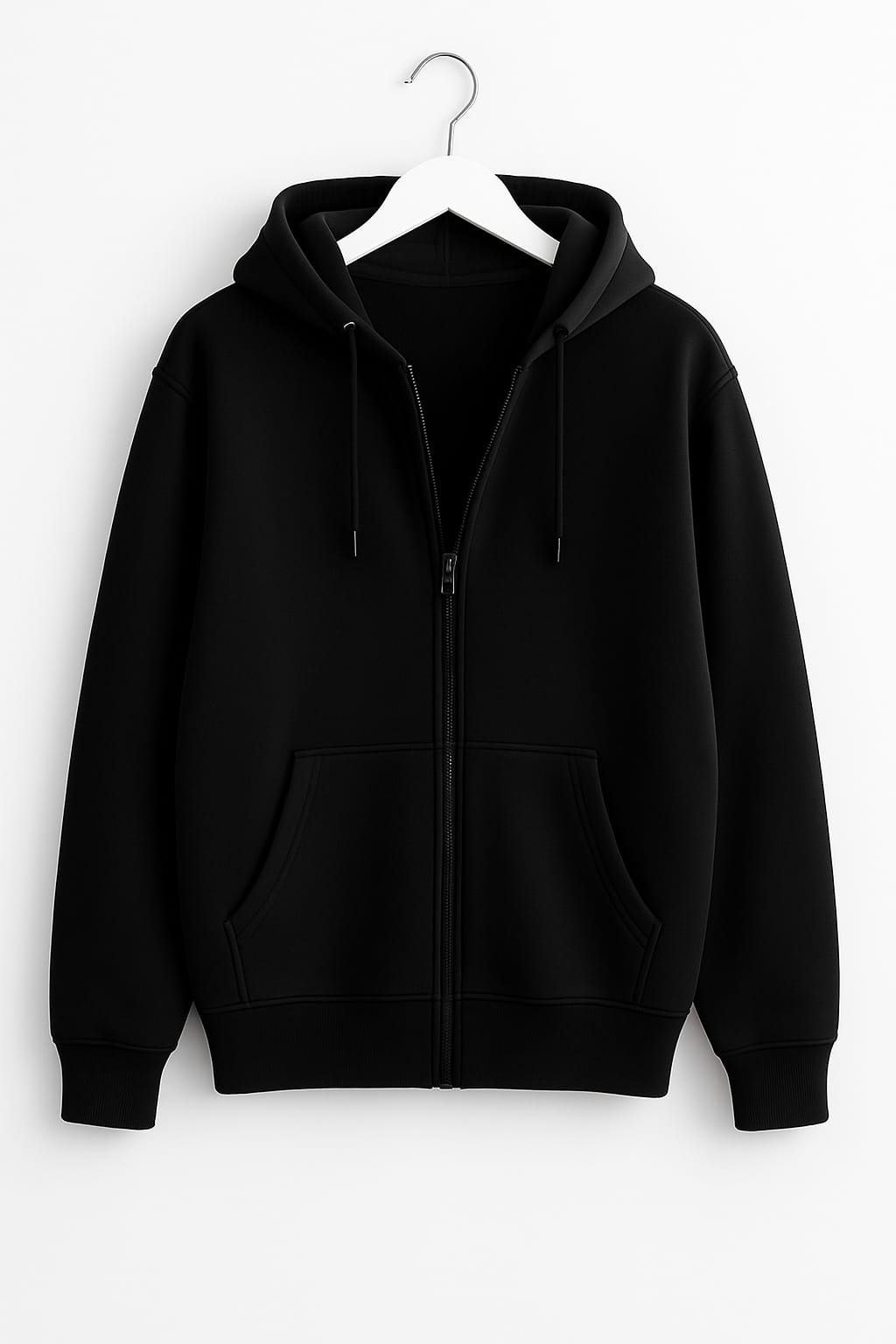 Black Zipper Hoodie