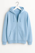 Sky Blue Zipper Hoodie
