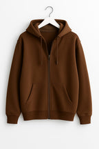 Drak Brown Zipper Hoodie