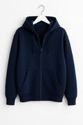Navy Blue Zipper Hoodie