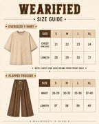 Beige Oversized Tee With Black Flapper Trouser
