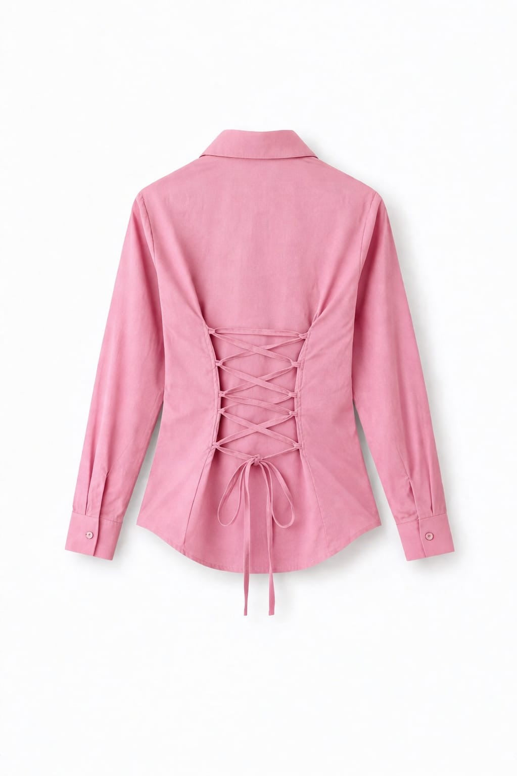 Baby Pink Fitted Button Down Shirt